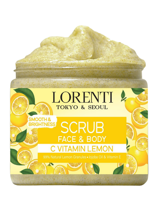 Vip Barber Supply Lorenti Face & Body Scrub Series 16.9oz | 500ml Face Scrub White Smoke Lemon