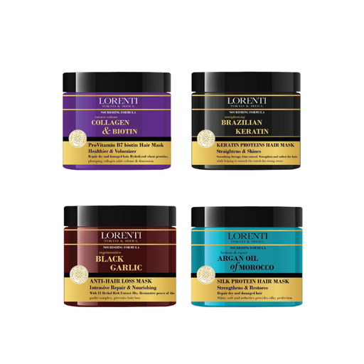Vip Barber Supply Lorenti Deep Conditioning Hair Mask 500ml Hair Treatment White Smoke Biotin,Keratin,Morocco Argan Oil,Garlic