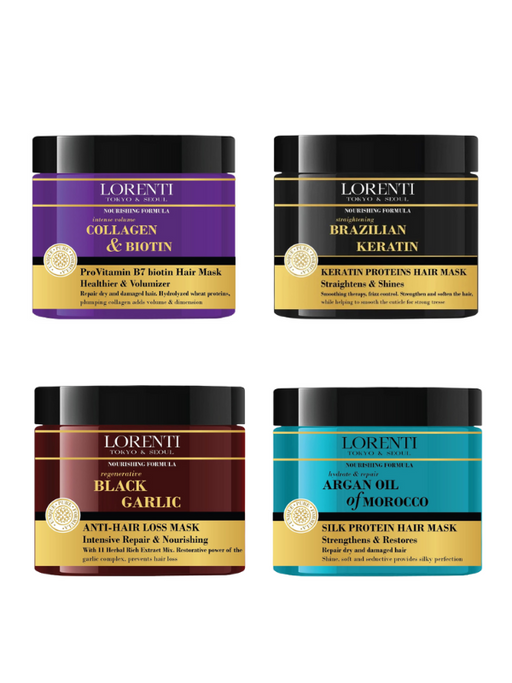 Vip Barber Supply Lorenti Deep Conditioning Hair Mask 500ml Hair Treatment White Smoke Biotin,Keratin,Morocco Argan Oil,Garlic