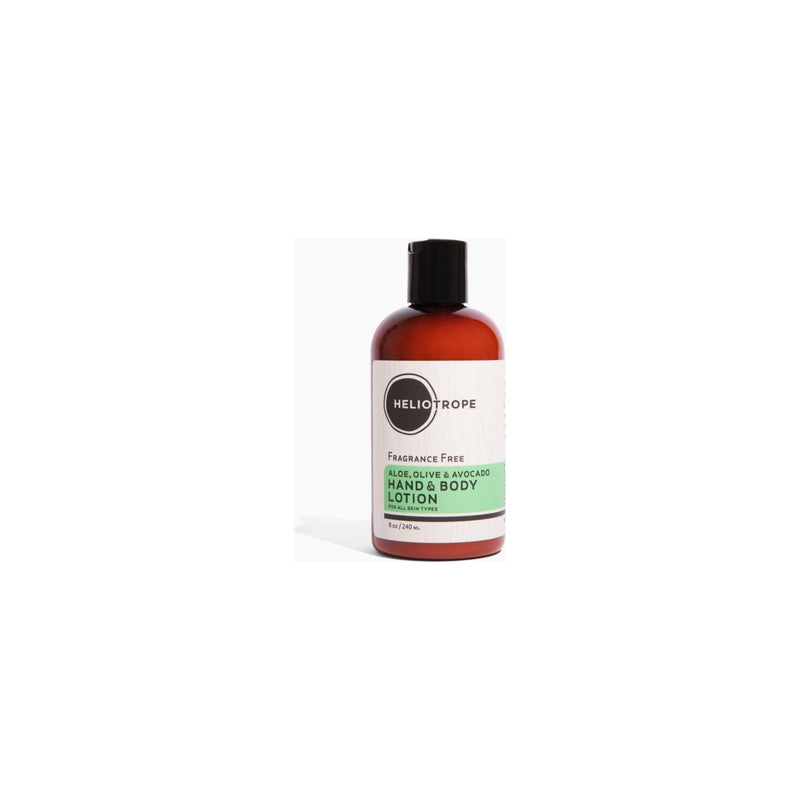 Heliotrope San Francisco Aloe, Olive & Avocado Lotion Body Lotion Saddle Brown Fragrance Free / 8oz,Fragrance Free / 2oz,Rose Clove / 8oz,Cedar Tangerine / 8oz,Lavender Sage / 8oz,Other (specify in order notes) / 8oz
