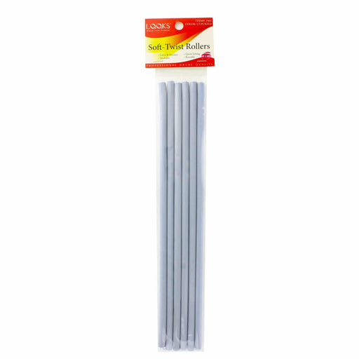 VIP Extensions LQQKS 10" Soft-Twist Roller, 6 ct, Gray Hair Accessories White Smoke