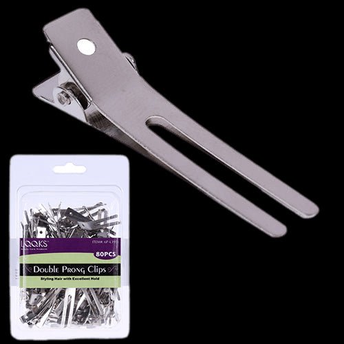 VIP Extensions LQQKS Double Prong Clips 40 ct Hair Accessories Black