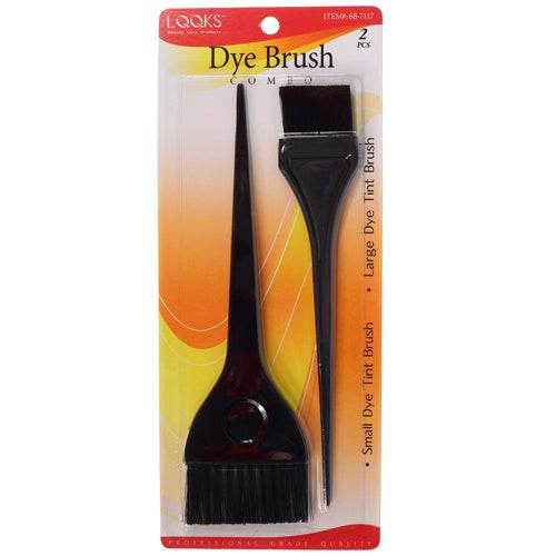 VIP Extensions LQQKS Dye Tint Brush 2 pc Combo (Small/Large) Hair Tools Black