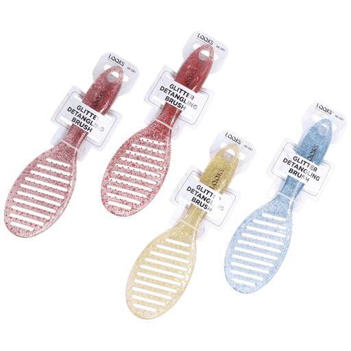 VIP Extensions LQQKS Glitter Detangling Brush Hair Tools Black Pink,Red,Blue,Yellow