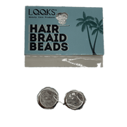 VIP Extensions LQQKS Hair Braid Beads Hair Accessories Black Gold Jumbo,Silver Rings,Clear
