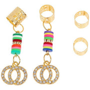 VIP Extensions LQQKS HAIR BRAID RING & BRAID TUBE 4PCS/PACK Hair Extension Accessories White Smoke YT-17