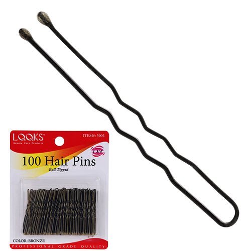 VIP Extensions LQQKS Hair Pin, 100 ct, Bronze (1 3/4") Hair Accessories White Smoke