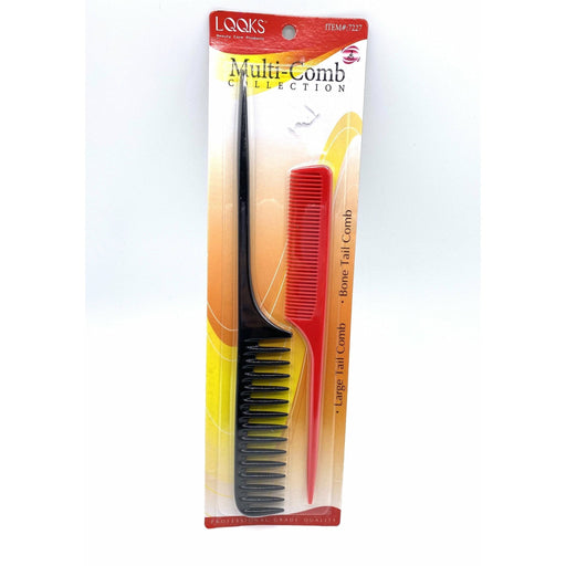 VIP Extensions LQQKS Multi-Comb Assorted Hair Tools White Smoke LARGE SHAMPOO,LARGE TAIL COMB SET,Breakable comb/Rat tail/Bone Tail