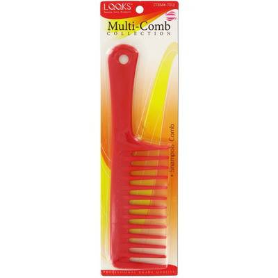 VIP Extensions LQQKS Multi-Comb Assorted Hair Tools Firebrick LARGE SHAMPOO