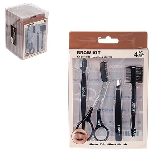 VIP Extensions LQQKS All-in-One 4 Pc Brow Kit Eyebrow Pencil White Smoke