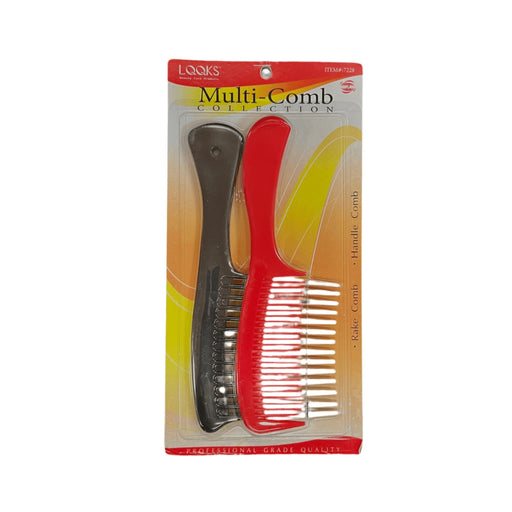 VIP Extensions LQQKS Rake Comb + Handle Comb Hair Tools Dark Slate Gray