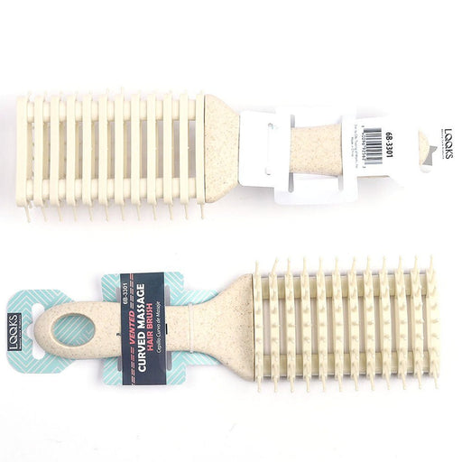VIP Extensions LQQKS Vented Curved Massage Hair Brush Hair Tools White Smoke