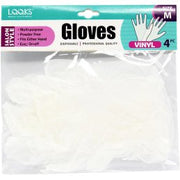 VIP Extensions LQQKS Vinyl Gloves 4 pc Salon Supplies Seashell MEDIUM