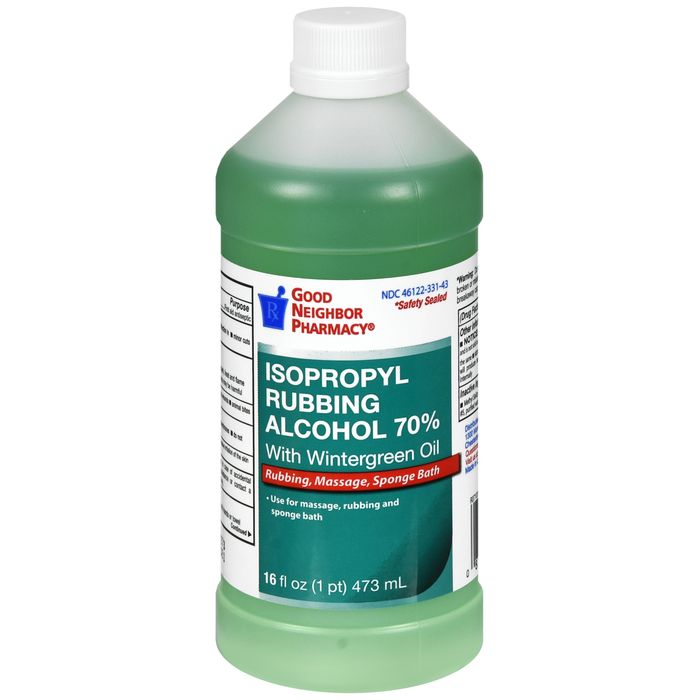 Good Neighbor Pharmacy GNP 70% Isopropyl Alcohol with Wintergreen 16 fl oz (Case of 12) Antiseptics & Cleaning Supplies White Smoke