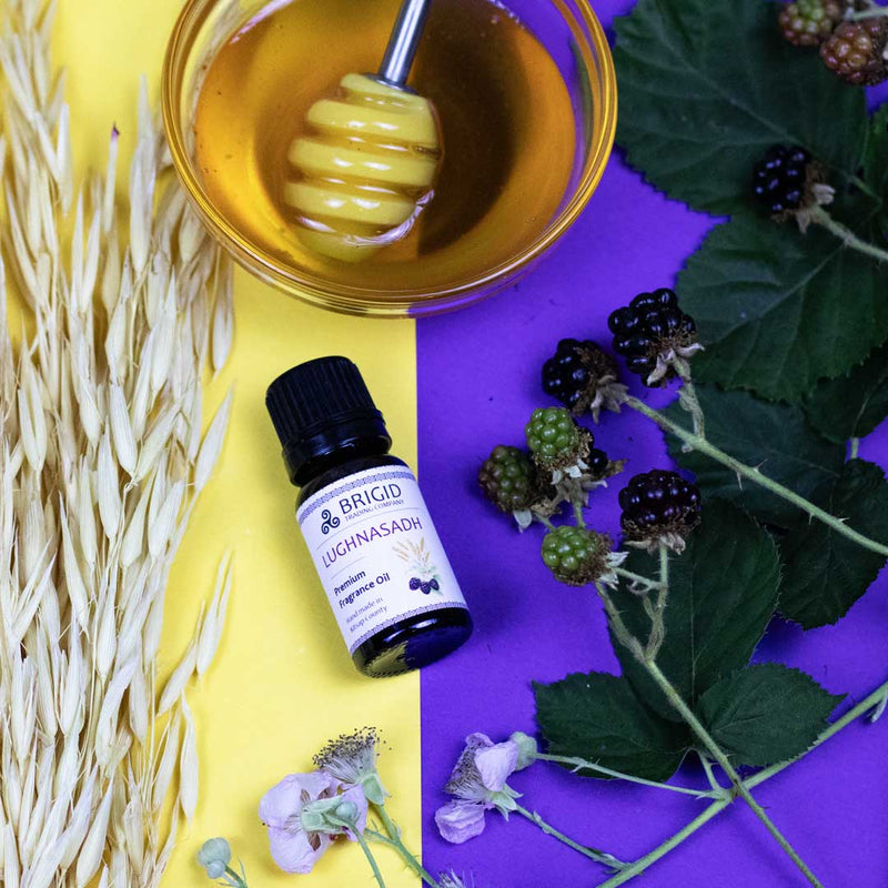 Brigid Trading Company Lughnasadh Natural Fragrance Roller – Blackberry, Oats & Honey Scented Oil perfume Dark Slate Gray