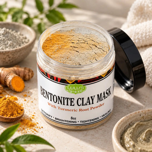 Lulu’s Holistics Lulu's Holistics Turmeric & Bentonite Clay Clarifying Detox Mask (8oz) clay mask Gray 1-Jar,2-Pack,3-Pack