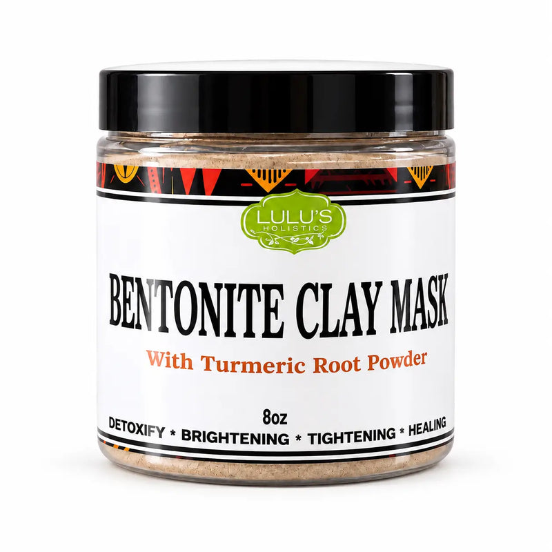 Lulu’s Holistics Lulu's Holistics Turmeric & Bentonite Clay Clarifying Detox Mask (8oz) clay mask White Smoke 1-Jar,2-Pack,3-Pack