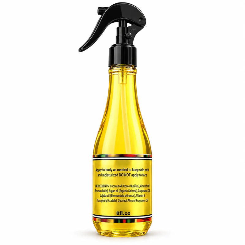 Lulu’s Holistics Almond Coconut Body Oil – Lightweight Moisturizing Oil body oil White Smoke 1 (8oz bottle),2 (8oz bottles),3 (8oz bottles),4 (8oz bottles)