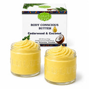 Lulu’s Holistics Rosewater Whipped Body Butter – Hydrating, Skin-Softening Care Lotion & Moisturizer White Smoke Cedarwood / 2-Pack