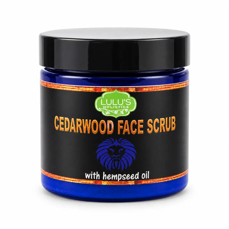 Lulu’s Holistics Cedarwood Face Scrub – Exfoliating Cleanser for Men facial scrub Dark Slate Gray 1 (4oz jar),2 (4oz jars),3 (4oz jars),4 (4oz jars)