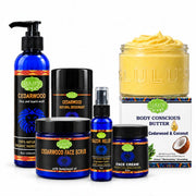 Lulu’s Holistics Lulu's Holistics Men's Ultimate Cedarwood Face, Body & Grooming 6-Piece Complete System Routine Box mens grooming set White Smoke