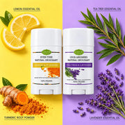 Lulu’s Holistics Underarm Care Deodorant Duo – Lemon Turmeric & Tea Tree Deodorant Light Goldenrod