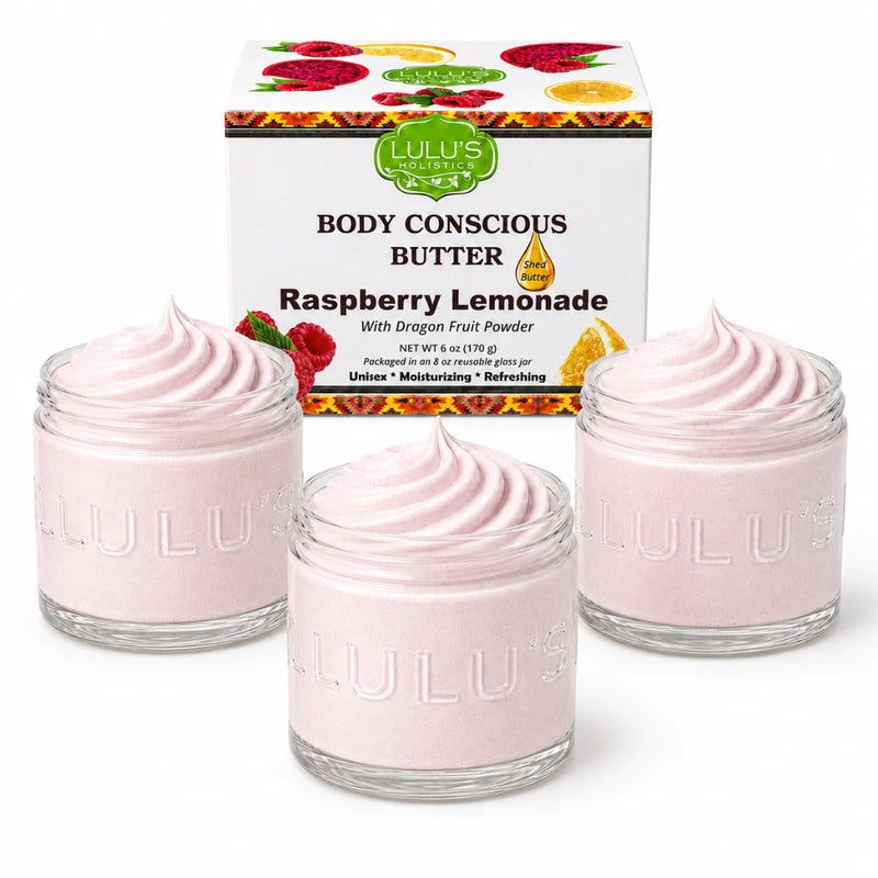 Lulu’s Holistics Cedarwood & Coconut Whipped Body Butter – Deep Moisture for Dry Skin Lotion & Moisturizer White Smoke Raspberry / 3-Pack