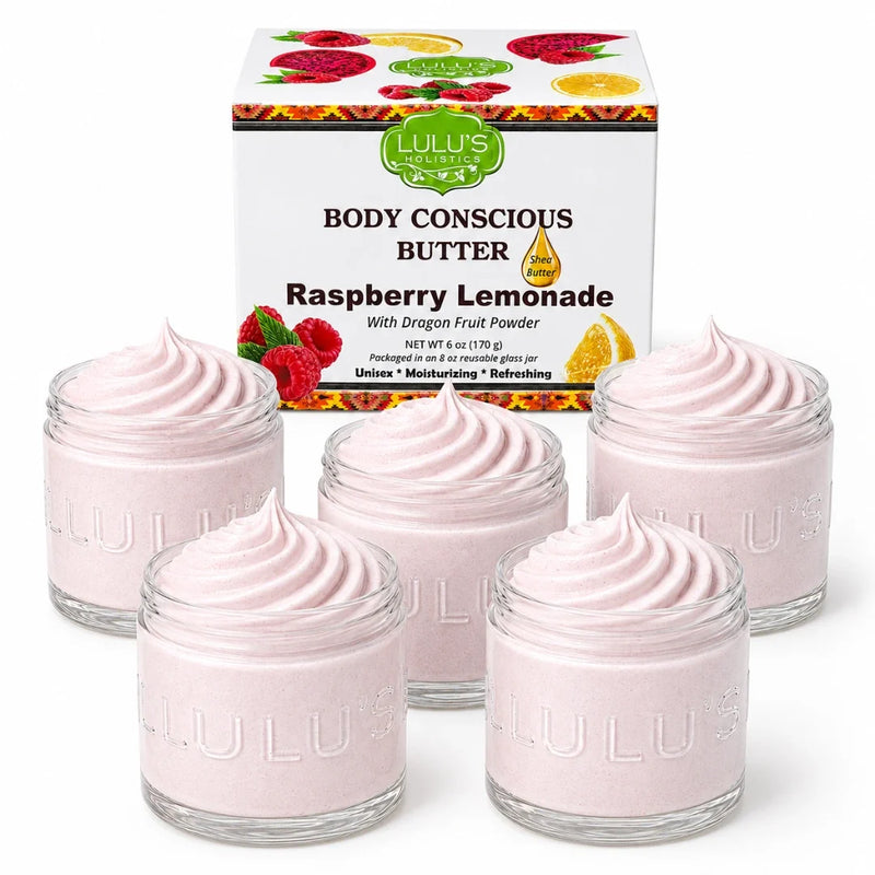 Lulu’s Holistics Cedarwood & Coconut Whipped Body Butter – Deep Moisture for Dry Skin Lotion & Moisturizer White Smoke Raspberry / 5-Pack