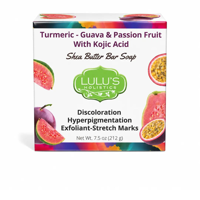 Lulu’s Holistics Guava Passionfruit Turmeric Kojic Shea Butter Bar Soap – Target Uneven Tone & Glow Bar soap White Smoke Guava / 1 Bar,Guava / 3-Pack,Guava / 6-Pack,Guava / 10-Pack,Guava / 20-Pack,Pomegranate / 1 Bar,Pomegranate / 3-Pack,Pomegranate / 6-Pack,Pomegranate / 10-Pack,Pomegranate / 20-Pack,Lemon / 1 Bar,Lemon / 3-Pack,Lemon / 6-Pack,Lemon / 10-Pack,Lemon / 20-Pa