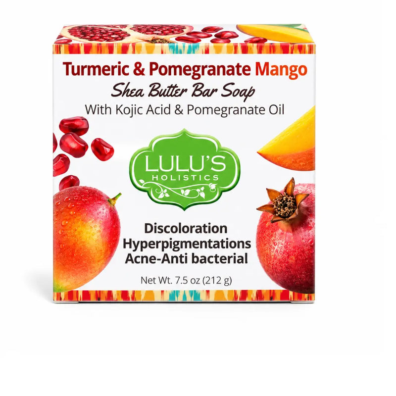 Lulu’s Holistics Pomegranate Mango Turmeric Kojic Shea Butter Bar Soap – Brightening Cleanse Bar soap White Smoke Pomegranate / 1 Bar,Pomegranate / 3-Pack,Pomegranate / 6-Pack,Pomegranate / 10-Pack,Pomegranate / 20-Pack,Guava / 1 Bar,Guava / 3-Pack,Guava / 6-Pack,Guava / 10-Pack,Guava / 20-Pack,Lemon / 1 Bar,Lemon / 3-Pack,Lemon / 6-Pack,Lemon / 10-Pack,Lemon / 20-Pa