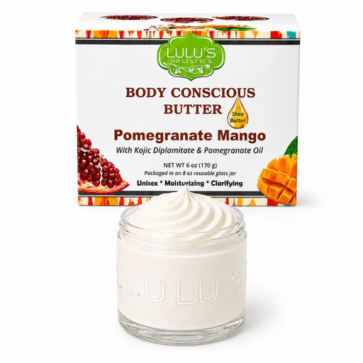 Lulu’s Holistics Pomegranate Mango Kojic Whipped Body Butter – Uneven-Looking Skin Lotion & Moisturizer White Smoke Pomegranate / 1-Jar