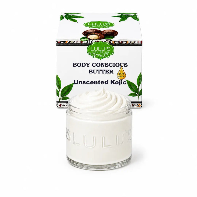 Lulu’s Holistics Lavender Glowing Whipped Body Butter with Raw African Yellow Shea Base Lotion & Moisturizer White Smoke Kojic / 1-Jar