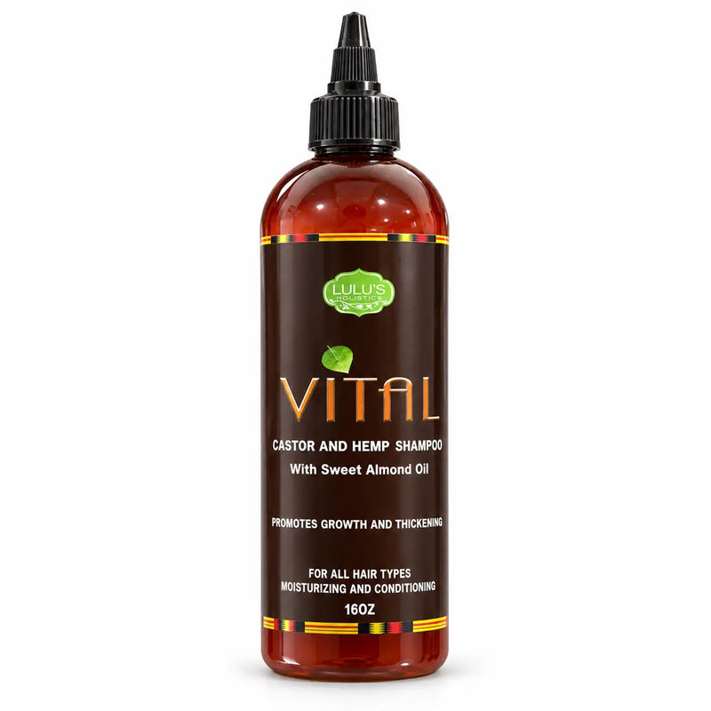 Lulu’s Holistics Lulu's Holistics Vital Castor & Hemp Growth & Thickening Shampoo (16oz) hair treatment White Smoke 1-bottle,2-Pack,3-Pack