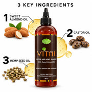 Lulu’s Holistics Vital Castor & Hemp Shampoo – Growth & Strength for Dry Scalp hair treatment White Smoke 1 (16oz bottle),2 (16oz bottles),3 (16oz bottles,4 (16oz bottles)