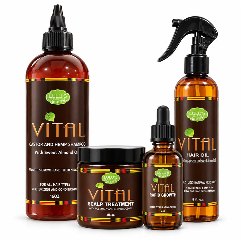 Lulu’s Holistics Lulu's Holistics Vital Hair Thickness & Scalp Stimulating Complete 4-Piece Routine Box hair treatment White Smoke