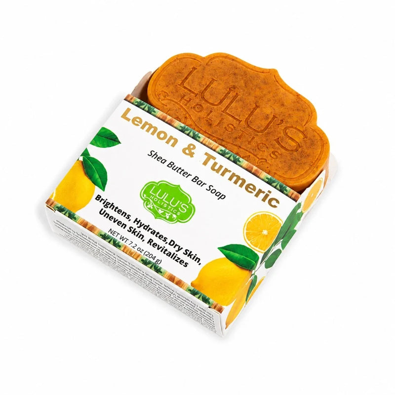 Lulu’s Holistics Coconut Milk Shea Butter Bar Soap – Moisturizing Cleanse Bar soap White Smoke Lemon / 1 Bar
