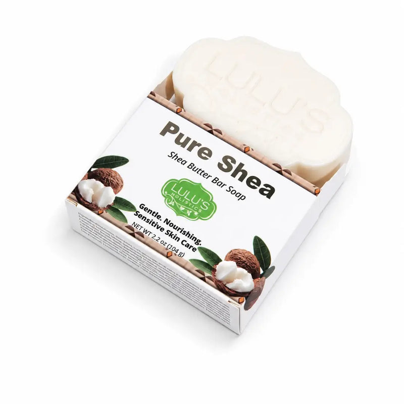 Lulu’s Holistics Pure Shea Butter Bar Soap – Fragrance-Free, Gentle & Moisturizing Bar soap White Smoke Unscented / 1 Bar