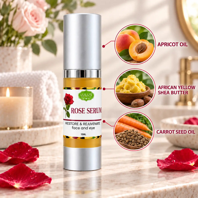 Lulu’s Holistics Rose & Carrot Seed Eye Serum – Brightening & Nourishing eye serum Antique White 1 (15ml bottle),2 (15ml bottles),3 (15ml bottles),4 (15ml bottles)