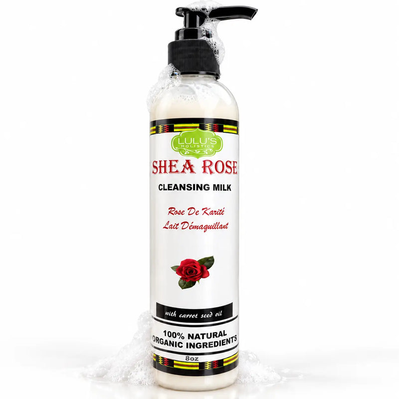Lulu’s Holistics Shea-Rose Face Cleansing Milk – Gentle Hydrating Facial Cleanser Facial Cleanser White Smoke 1 (8oz bottle),2 (8oz bottles),3 (8oz bottles),4 (8oz bottles)