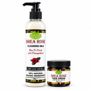 Lulu’s Holistics Cleanse & Hydrate Skin Duo – Rose Cleansing Milk & Face Cream Facial Cleanser White Smoke