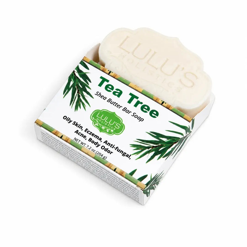 Lulu’s Holistics Pomegranate Mango Turmeric Kojic Shea Butter Bar Soap – Brightening Cleanse Bar soap White Smoke Tea Tree / 1 Bar