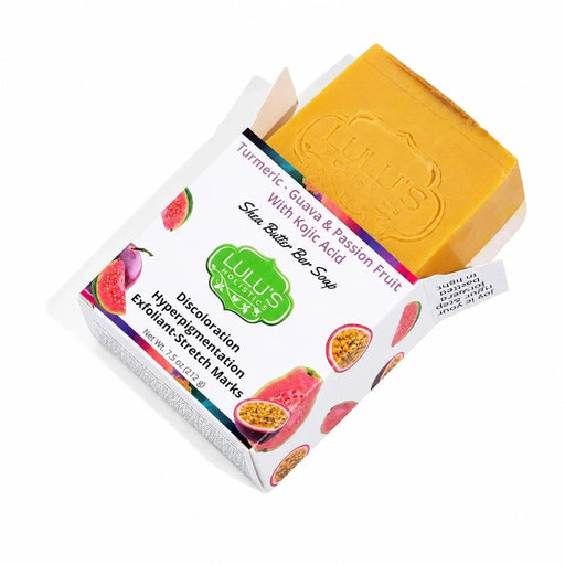Lulu’s Holistics Guava Passionfruit Turmeric Kojic Shea Butter Bar Soap – Target Uneven Tone & Glow Bar soap White Smoke Guava / 1 Bar