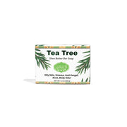 Lulu’s Holistics Tea Tree Shea Butter Bar Soap – Clarifying Cleanse Bar soap White Smoke 1 Bar,2 Bars,3 Bars,4 Bars,20 Bars (bulk)