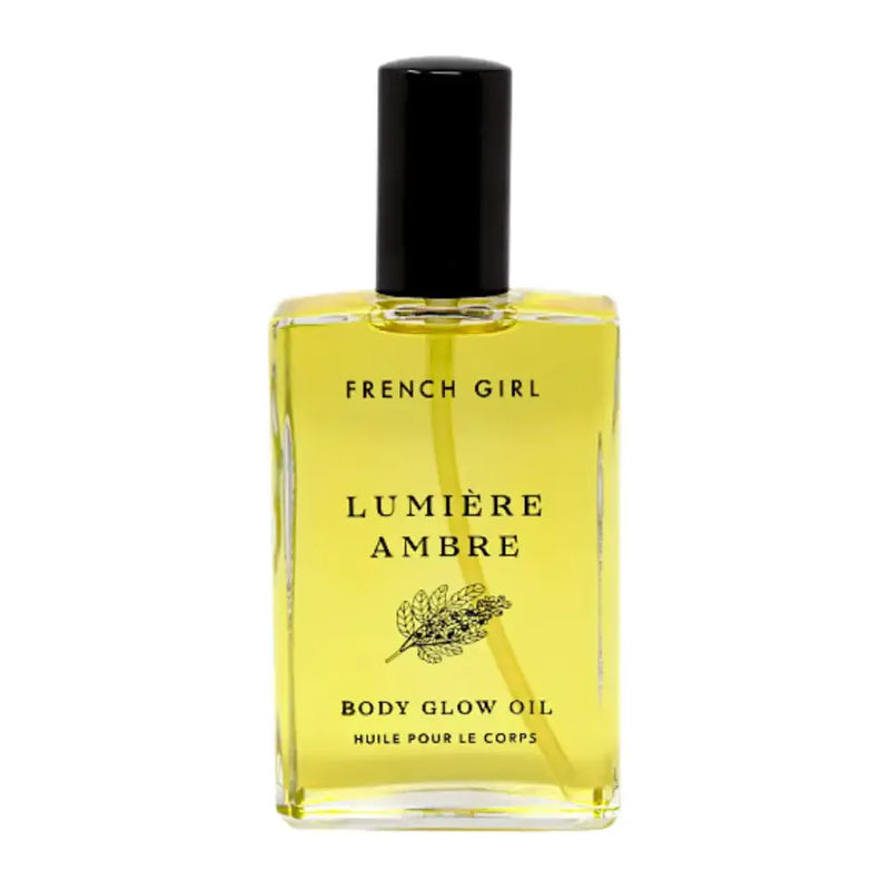 FRENCH GIRL Lumière Body Glow Oil Ambre - 3.4 Oz Body Oil Light Goldenrod