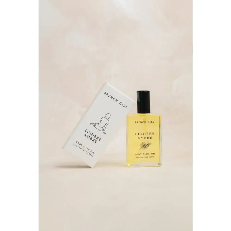 FRENCH GIRL Lumière Body Glow Oil Ambre - 3.4 Oz Body Oil Light Gray