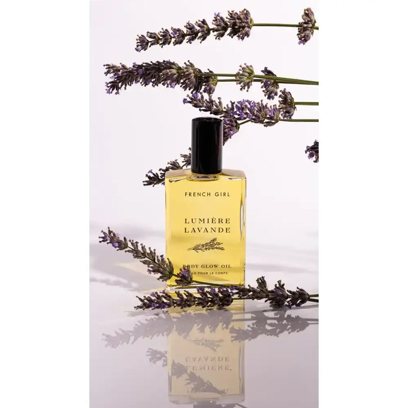 FRENCH GIRL Lumière Body Glow Oil Lavande - 3.4 Oz Body Oil Light Gray