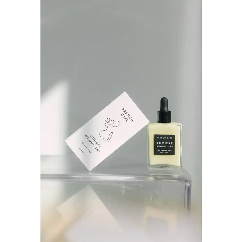 FRENCH GIRL Luminous Shimmer Oil - Moonlight Body Oil Dark Gray
