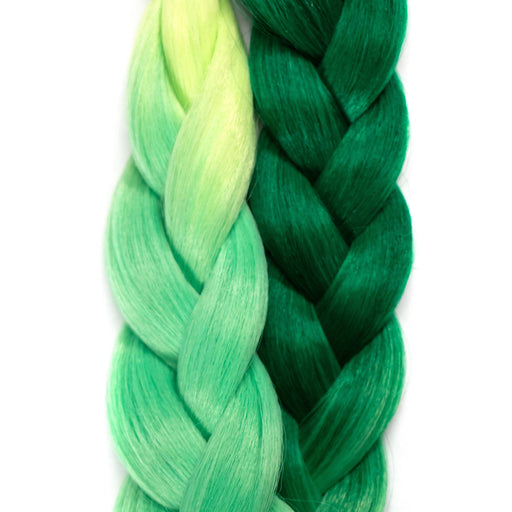 Lunautics Top Shelf - Ombre Green Braid Hair Braid-In Hair Dark Green