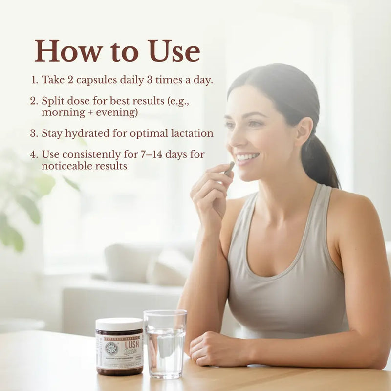 Euphoric Herbals Lush Leche - Breastfeeding Supplement Breastfeeding Capsules White Smoke 7-10 Day Supply,15-20 Day Supply,30-40 Day Supply