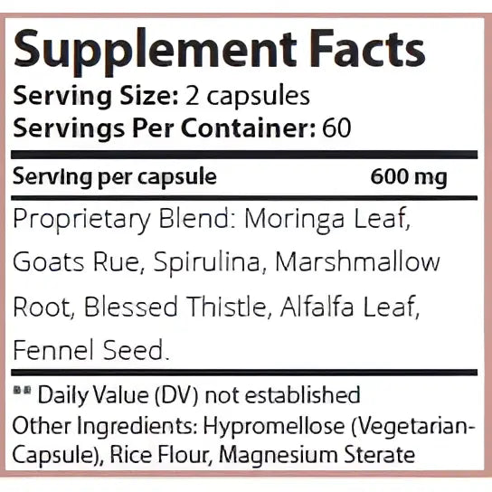 Euphoric Herbals Lush Leche - Breastfeeding Supplement Breastfeeding Capsules White Smoke 7-10 Day Supply,15-20 Day Supply,30-40 Day Supply